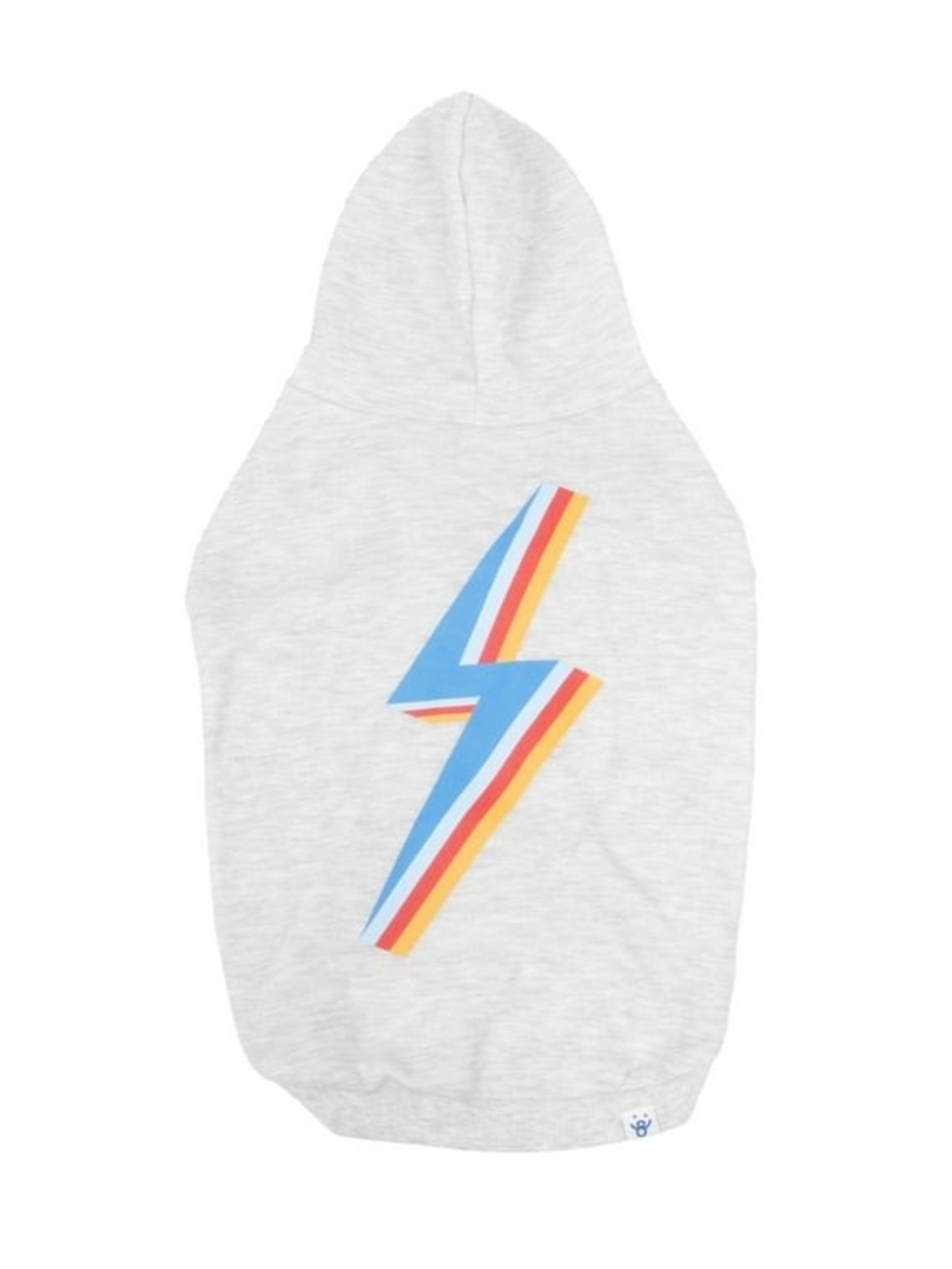 Oodles NWT Light Gray Lightning Bolt Bubble Hem Fall Dog Hoodie